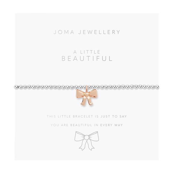 Children's A Little 'Beautiful' Bracelet in Silver Plating And Rose Gold Plating  By Joma Jewellery