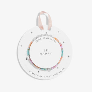 Kids' Happy Little Moments 'Be Happy' Bracelet In Silver Plating by Joma Jewellery