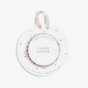 Kids' Happy Little Moments 'Super Sister' Bracelet In Silver Plating Joma Jewellery