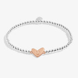 Joma Jewellery Kids' A Little 'Smile' Bracelet In Silver And Rose Gold Plating