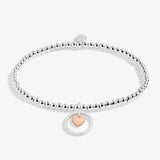 Joma Jewellery Kids' A Little 'Lovely Granddaughter' Bracelet In Silver And Rose Gold Plating