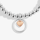 Joma Jewellery Kids' A Little 'Lovely Granddaughter' Bracelet In Silver And Rose Gold Plating