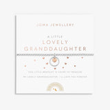 Joma Jewellery Kids' A Little 'Lovely Granddaughter' Bracelet In Silver And Rose Gold Plating