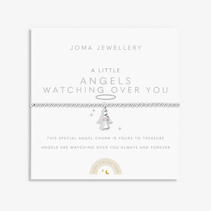 Joma Jewellery Kids' A Little 'Angels Watching Over You' Bracelet In Silver Plating