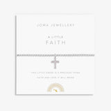 Joma Jewellery Kids' A Little 'Faith' Bracelet In Silver Plating