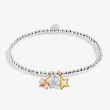 Joma Jewellery Kids' A Little 'Three Wishes' Bracelet In Silver, Gold & Rose Gold Plating