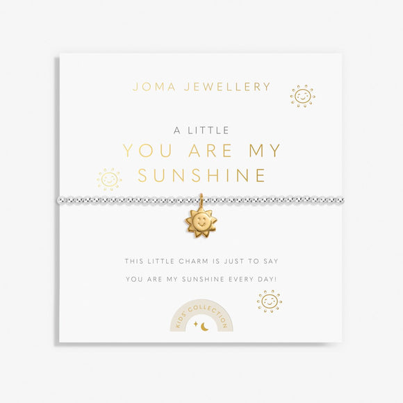 Kids' A Little 'You Are My Sunshine' Bracelet In Silver Plating Joma Jewellery