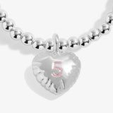 Kids' Confetti A Little '5th Birthday' Bracelet In Silver Plating Joma Jewellery