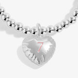 Kids' Confetti A Little '7th Birthday' Bracelet In Silver Plating Joma Jewellery