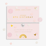 Kids' Confetti A Little '8th Birthday' Bracelet In Silver Plating Joma Jewellery