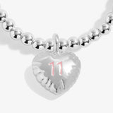 Kids' Confetti A Little '11th Birthday' Bracelet In Silver Plating Joma Jewellery