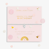 Kids' Confetti A Little 'Hooray It's Your Birthday' Bracelet In Silver Plating Joma Jewellery