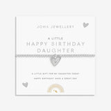 Joma Jewellery  Kids' A Little 'Happy Birthday Daughter' Bracelet In Silver Plating