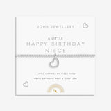 Joma Jewellery Kids' A Little 'Happy Birthday Niece' Bracelet In Silver Plating