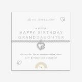 Joma Jewellery Kids' A Little 'Happy Birthday Granddaughter' Bracelet In Silver Plating