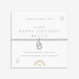 Joma Jewellery Kids' A Little 'Happy Birthday Bestie' Bracelet In Silver Plating
