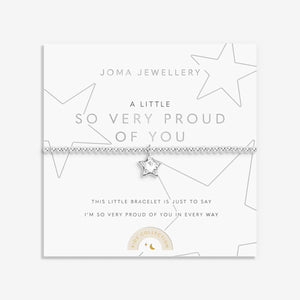 Joma Jewellery Kids' A Little 'So very Proud of You' Bracelet In Silver Plating