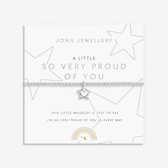 Joma Jewellery Kids' A Little 'So very Proud of You' Bracelet In Silver Plating