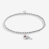 Joma Jewellery Kids' A Little 'Robins Appear When Loved Ones Are Near' Bracelet In Silver Plating