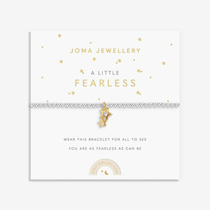 Joma Jewellery Kids' A Little 'Fearless' Bracelet In Silver And Gold Plating