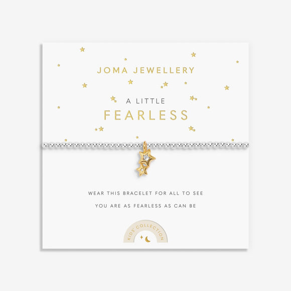 Joma Jewellery Kids' A Little 'Fearless' Bracelet In Silver And Gold Plating