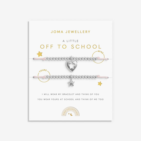 Joma Jewellery  Duo A Little 'Off To School' Bracelets In Silver Plating