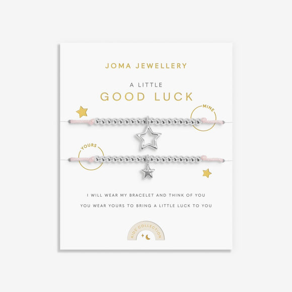 Joma Jewellery  Duo A Little 'Good Luck' Bracelets In Silver Plating