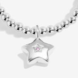 Joma Jewellery Kids' Confetti A Little 'Super Star' Bracelet In Silver Plating