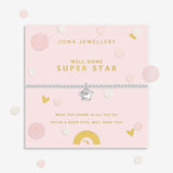 Joma Jewellery Kids' Confetti A Little 'Super Star' Bracelet In Silver Plating