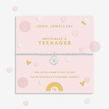 Joma Jewellery Kids' Confetti A Little 'Officially a Teenager' Bracelet In Silver Plating