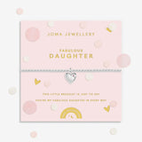 Joma Jewellery Kids' Confetti A Little 'Fabulous Daughter' Bracelet In Silver Plating