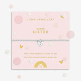 Joma Jewellery  Kids' Confetti A Little 'Super Sister' Bracelet In Silver Plating