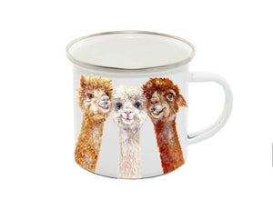 Field and Fur Gifts - Enamel Mug, Alpaca Trio