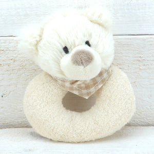 Jomanda Bear Soft Toy Baby Stuffed Plush Rattle 10cm