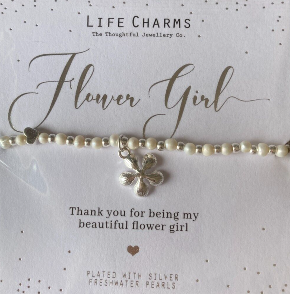 Life of Charms Thank you for being my Beautiful Flower Girl Bracelet