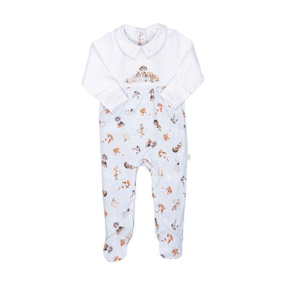 Wrendale  'Little Paws' Dog Printed Babygrow -6-9 Months