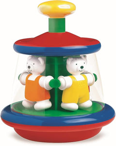 Ambi Toys, Ted and Tess Carousel, Cause and Effect Baby Spinning Toy, Ages 10 Months Plus