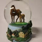 Mother and Baby Horse Water Globe plays Born Free by Twinkle