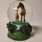 Mother and Baby Horse Water Globe plays Born Free by Twinkle