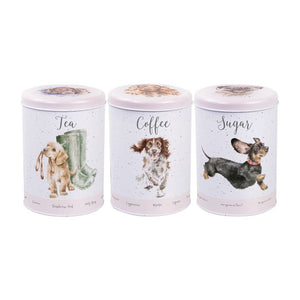Wrendale Tea, Coffee and Sugar Canisters A Dog's Life