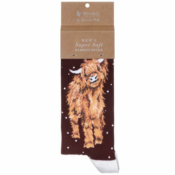 Wrendale A Highland Christmas Highland Cow Men's Socks