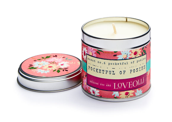 LoveOlli Scented Tin Candle Pocketful of Posies - Gifteasy Online