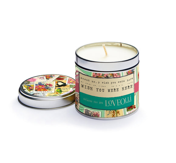 LoveOlli Scented Tin Candle Wish You Were Here - Gifteasy Online