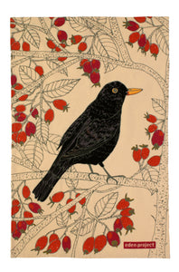 Cotton Tea Towel Blackbird by Ulster Weavers - Gifteasy Online