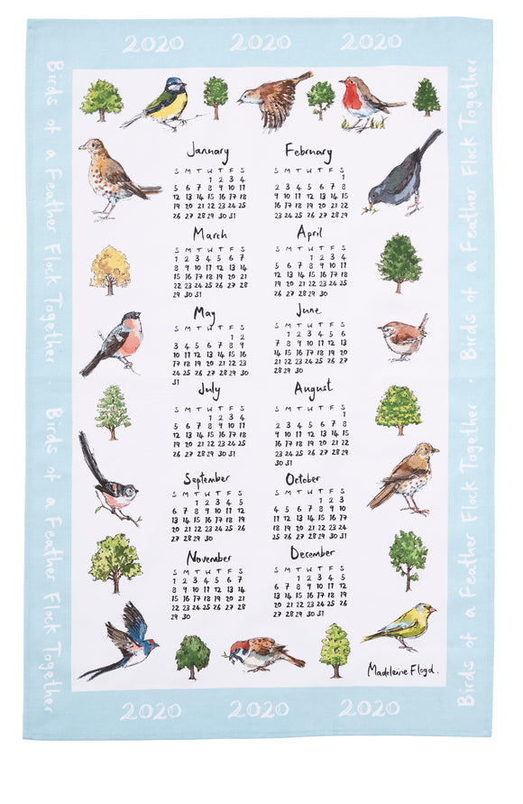 Ulster Weavers Bird Song Calender Tea Towel 2020 - Gifteasy Online
