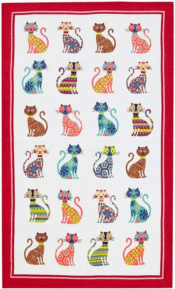 Ulster Weavers Groovy Cat Cotton Tea Towel - Gifteasy Online