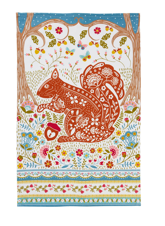 Cotton Tea Towel Squirrel by Ulster Weavers - Gifteasy Online