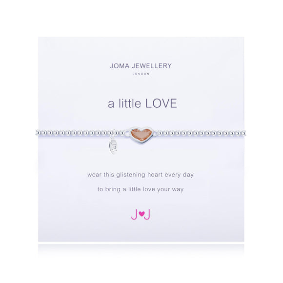A Little Love Pink Crystal Heart Bracelet - Gifteasy Online