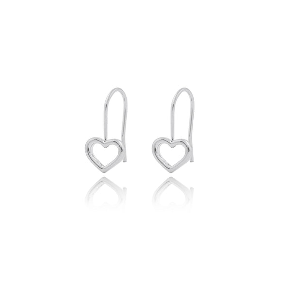 Joma Jewellery Silver Drop Heart Earrings - Gifteasy Online