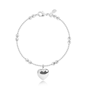 Joma Jewellery Beaded Silver Heart Bracelet - Gifteasy Online